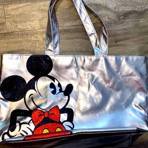 Disney Mickey Mouse Silver Tote Bag